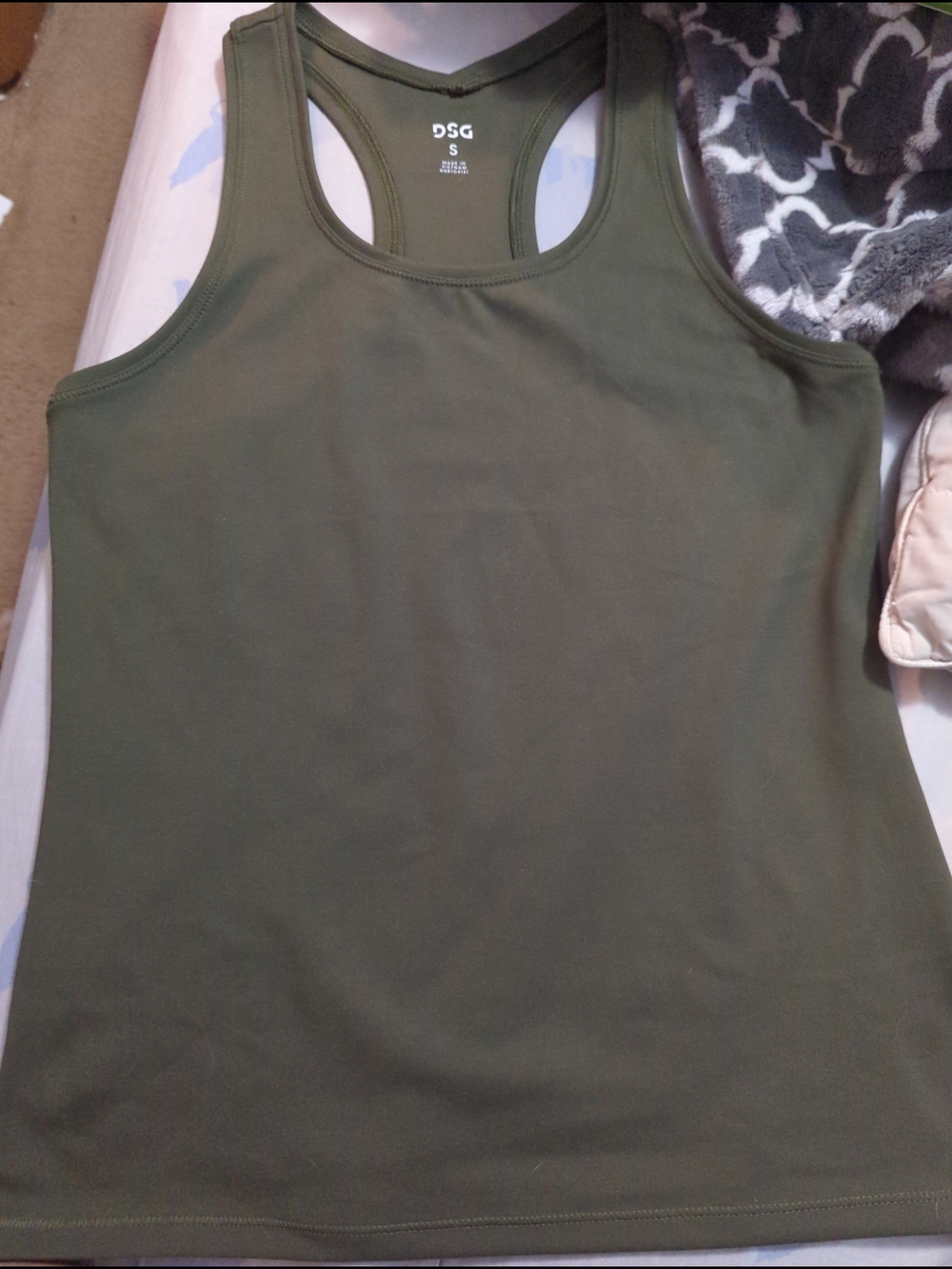 DSG Olive Green Racerback Athletic Tank